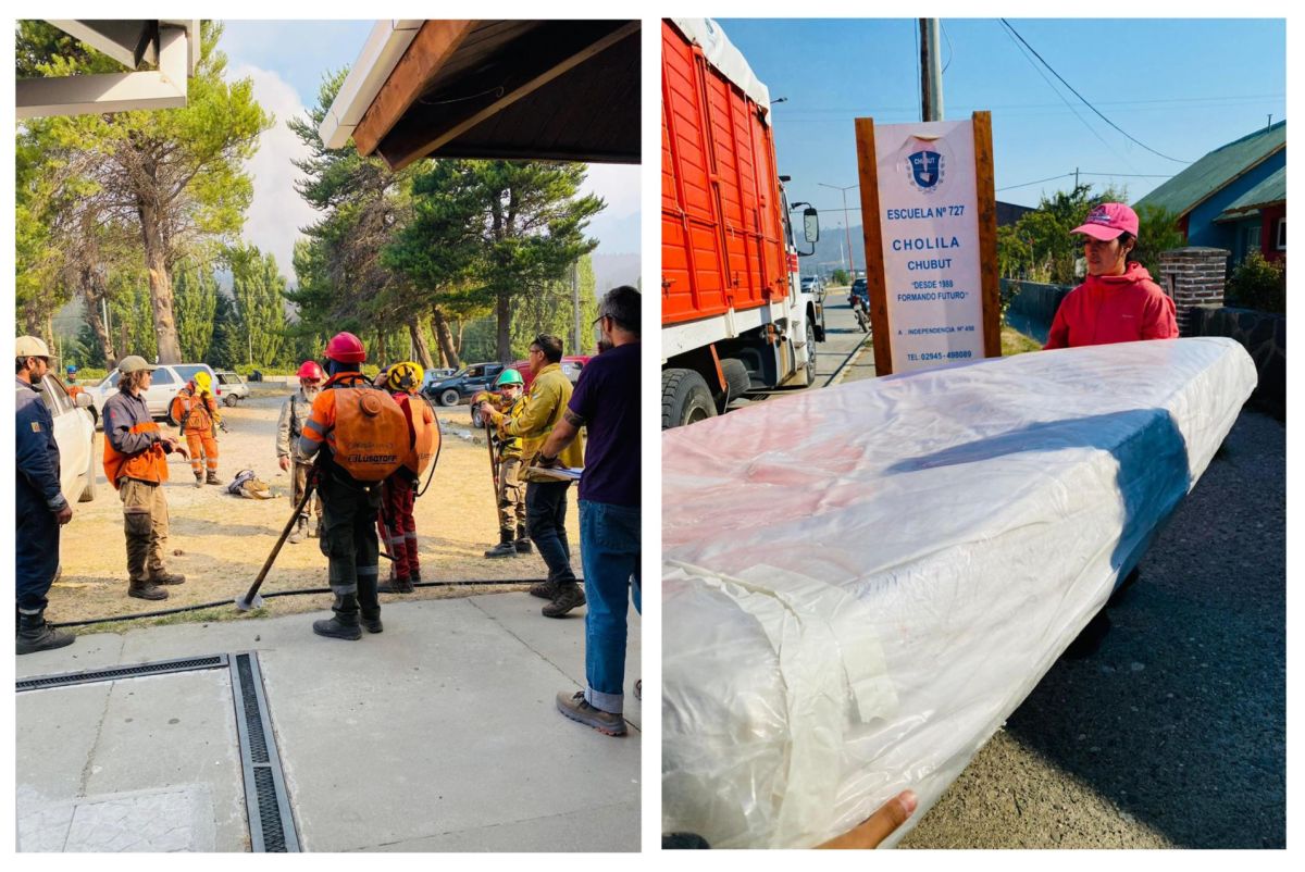En Chubut los docentes luchan contra el fuego