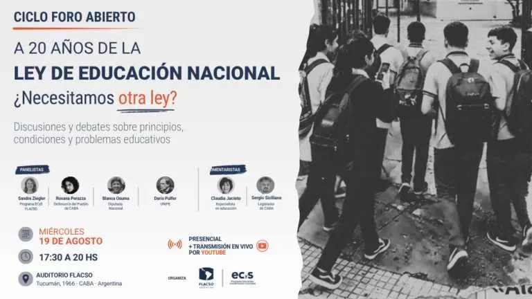 Debatirán sobre si es necesaria una nueva Ley de Educación Nacional